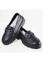 Price Shoes Mocasines De Tendencia Con Suela Track Para Mujer 1321146NEGRO de Price Shoes