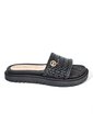 Price Shoes Sandalias Slide Tejida Mujer 282F-101LVNEGRO de Price Shoes