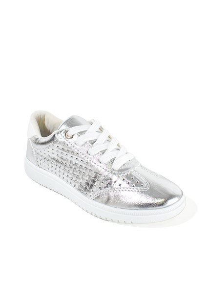 Price Shoes Tenis Urbanos Brillo Mujer 582408PLATA