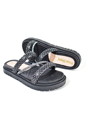 Price Shoes Sandalias Slide Brillo Mujer 282LV213NEGRO