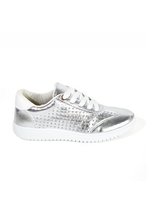Price Shoes Tenis Urbanos Brillo Mujer 582408PLATA