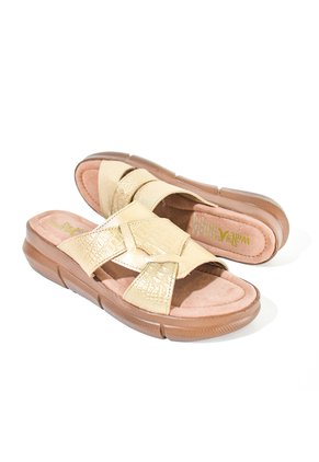 Price Shoes Sandalias Confort Cruzada Mujer 752SK14CHAMPANA