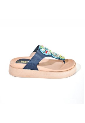 Price Shoes Sandalias Confort Bordada Mujer 752SK11AZUL