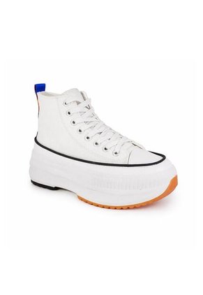 PriceShoes Tenis Plataforma Moda Para Mujer 622C62F1021BLANCO