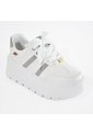 Price Shoes Tenis Con Plataforma Mujer 352KAROL-2GGRIS de Price Shoes