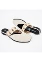 Price Shoes Sandalias Tipo Mule Planas Con Estilo Para Mujer 182BE268BEIGE de Price Shoes