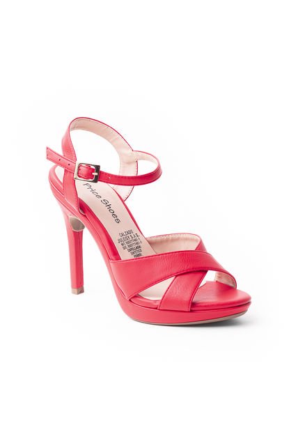 Priceshoes Sandalia  De Tacon Para Mujer 542918ROJO