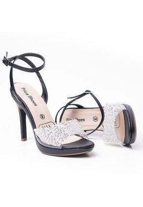 Priceshoes Sandalia Tacon Dama Elegante 882VS018NEGRO