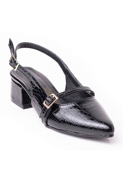 Price Shoes Tacon Puntudo Bajo Para Mujer 9721126NEGRO