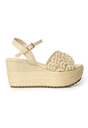 Price Shoes Sandalias Con Plataforma Mujer 192A-107NATURAL