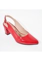 Price Shoes Tacones Destalonados De Charol Elegantes Para Mujer 9728008ROJO de Price Shoes