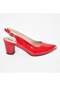 Price Shoes Tacones Destalonados De Charol Elegantes Para Mujer 9728008ROJO de Price Shoes