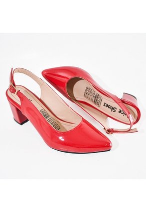 Price Shoes Tacones Destalonados De Charol Elegantes Para Mujer 9728008ROJO