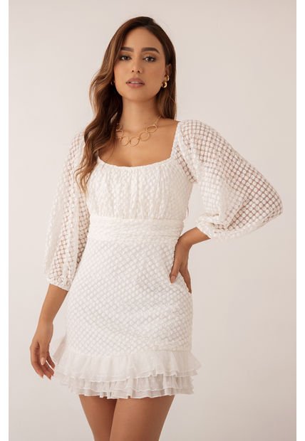 Vestido Corto Blanco Primia RENATA