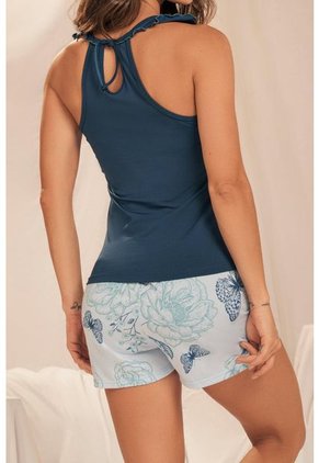 Pijama 11922 Conjunto Short Dama Verde Jade