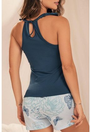 Pijama 11922 Conjunto Short Dama Verde Jade