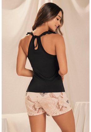 Pijama 11922 Conjunto Short Dama Negro
