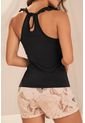 Pijama 11922 Conjunto Short Dama Negro de Provócame