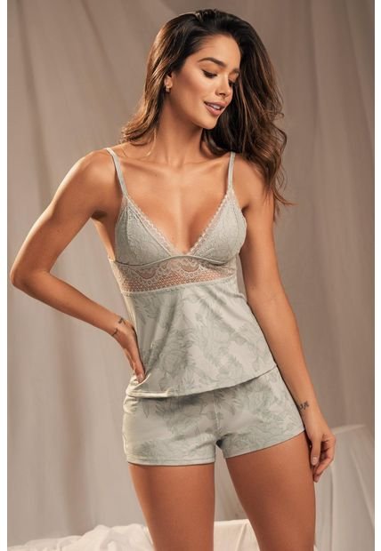 11895 Conjunto Short Sexy - Verde