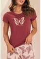 Pijama 11928 Conjunto Capri M-Corta Vino Tinto de Provócame