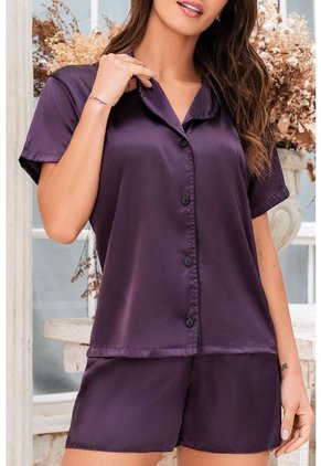 Short Camisa Satín Uva 11973 - Purpura