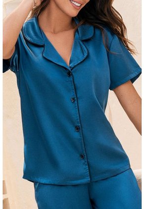 11946 Conjunto Pantalon Satín Verde Jade - Verde