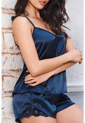 Pijama 11847 Conjunto Satín Azul