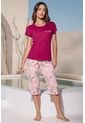 Pijama Conjunto Capri M-Corta Vino Tinto 12178 - Violeta de Provócame