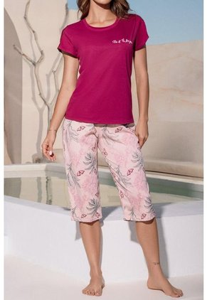 Pijama Conjunto Capri M-Corta Vino Tinto 12178 - Violeta