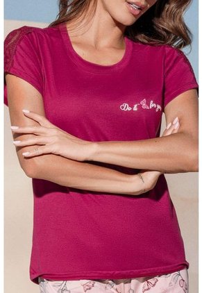 Pijama Conjunto Capri M-Corta Vino Tinto 12178 - Violeta