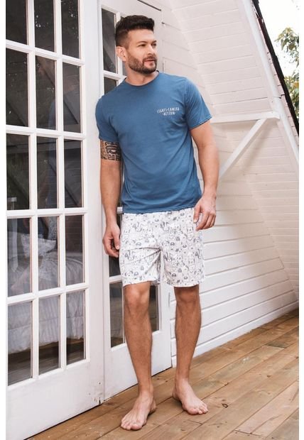 Pijama 11842 Conjunto Pantaloneta M- Corta Hombre