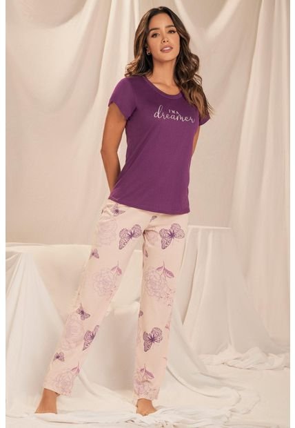 Pijama 11925 Conjunto Pant M-Corta Uva