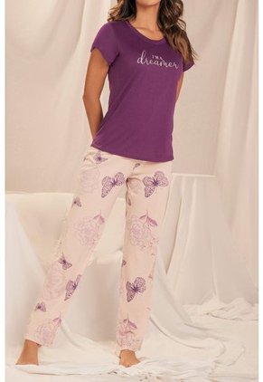 Pijama 11925 Conjunto Pant M-Corta Uva