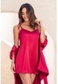 Pijama Vestido En Satín Cereza 12035 - Coral de Provócame