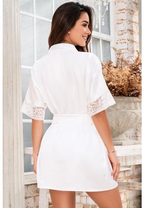 11858 Kimono Satin Marfil - Beige