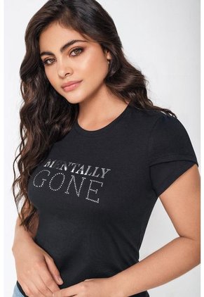 11861 Camiseta Mangas Petalo - Negro