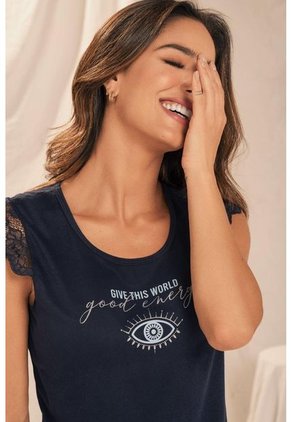 11921 Conjunto Short Dama Azul - Azul