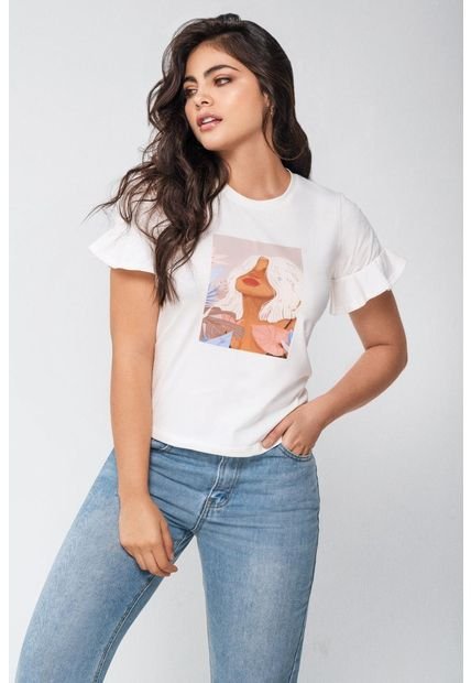 11860 Camiseta Mangas Con Boleros - Beige