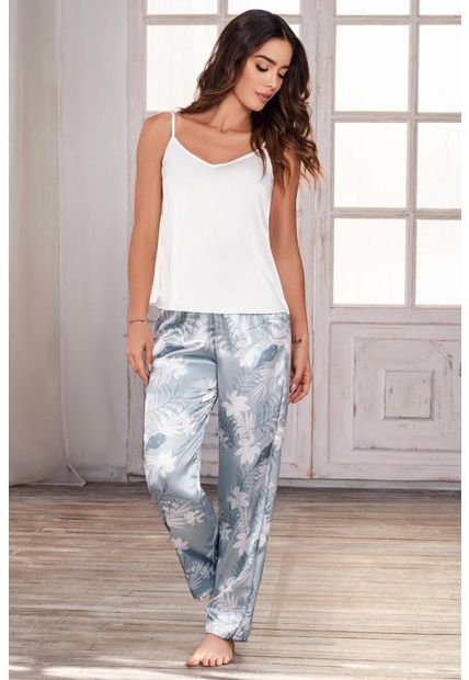 Pijama Conjunto Pantalón Satín 12163 - Verde