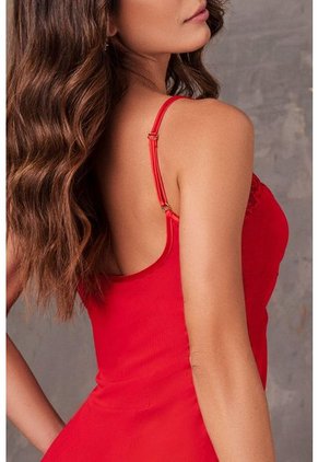 Pijama Babydoll Tanga 12092 - Rojo