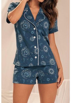 11919 Conjunto Camisa Short Verde - Verde