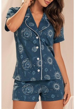 11919 Conjunto Camisa Short Verde - Verde