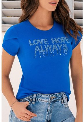 Camiseta Mangas Petalo Azul 11930 - Azul