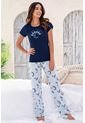 Pijama Conjunto Pantalon M-Corta Azul 12037 - Azul de Provócame