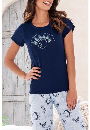 Pijama Conjunto Pantalon M-Corta Azul 12037 - Azul