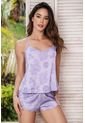 Pijama Conjunto Short Sexy Lila 11984 - Lila de Provócame