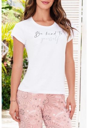 Trio Pijama. Blusa Mas Pantalón Y Short Palo Rosa 12109 - Rosa Claro