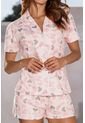 Pijama Conjunto Short M-Corta Botones Dama 12193 - Rosa Claro de Provócame