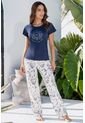 Pijama Conjunto Pantalón M-Corta Azul 12174 - Azul de Provócame