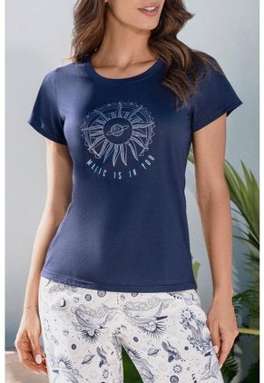 Pijama Conjunto Pantalón M-Corta Azul 12174 - Azul